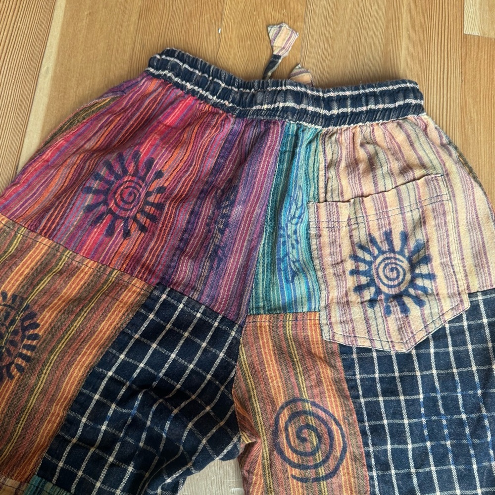 Colorful Patchwork Boho Pants Rising Internationa… - image 6